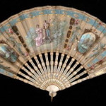 Battoir fan, 1800-1830. Silk, ivory, and metal. National Trust Collections, UK.