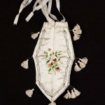 Reticule, American or English, Early 19th century, 10-5/8"x7-7/8", silk, satin, metal, embroidery. Museum of Fine Arts, Boston
