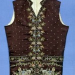 Waistcoat French or English, 1790–1810, Brooklyn Museum of Fine Arts. Note the detailed embroidery.