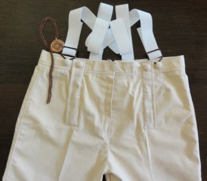 finished breeches with suspenders